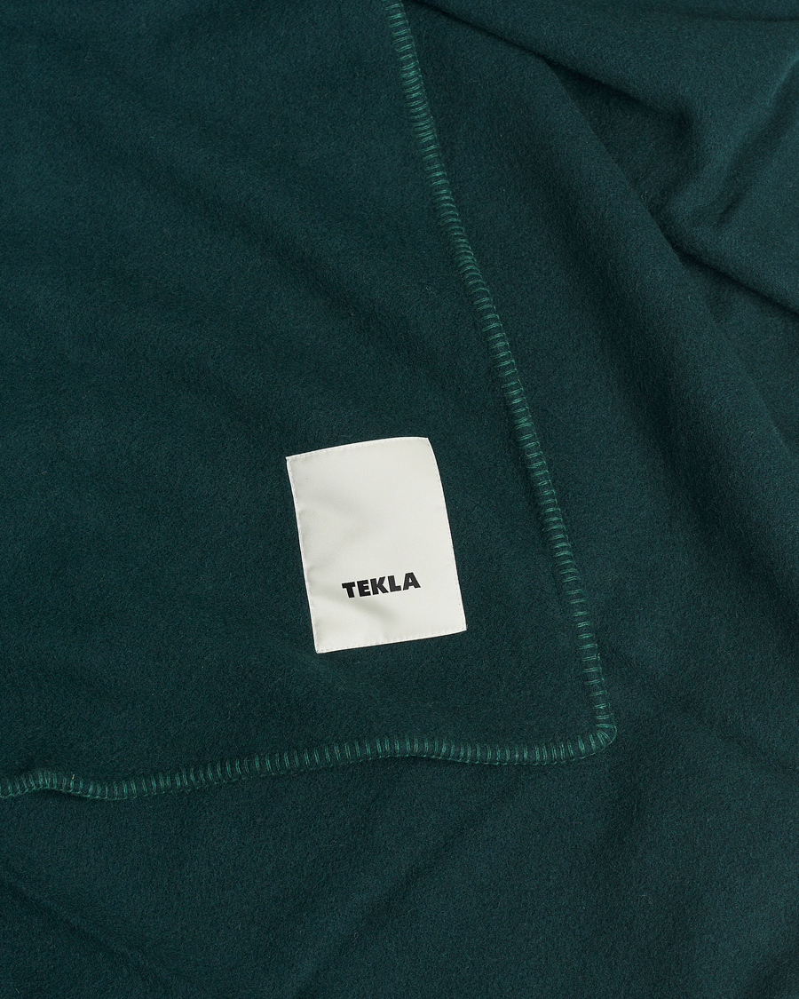 Herr | Tekla Pure New Wool Blanket Dark Green | Tekla | Pure New Wool Blanket Dark Green