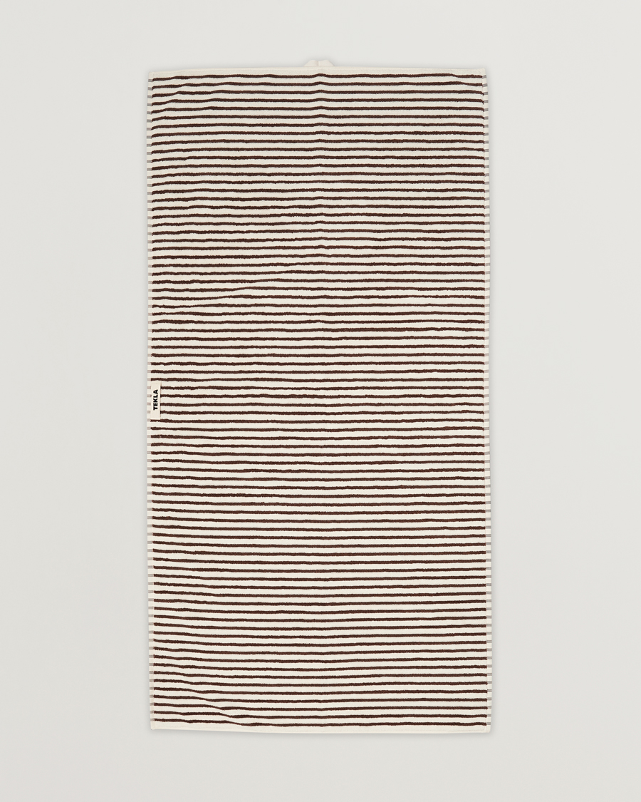 Herr | Textilier | Tekla | Organic Terry Bath Towel Kodiak Stripes