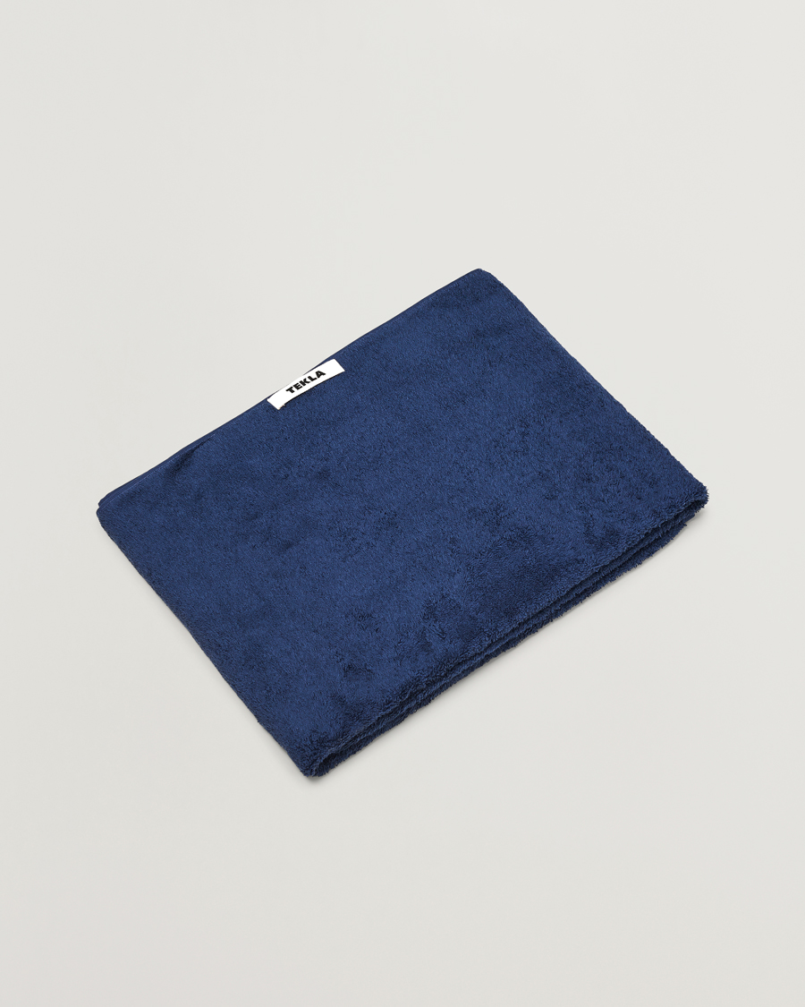 Herr | Tekla Organic Terry Bath Towel Navy | Tekla | Organic Terry Bath Towel Navy