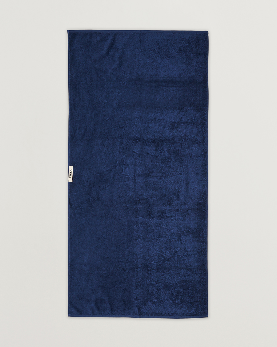 Herr | Tekla Organic Terry Bath Towel Navy | Tekla | Organic Terry Bath Towel Navy