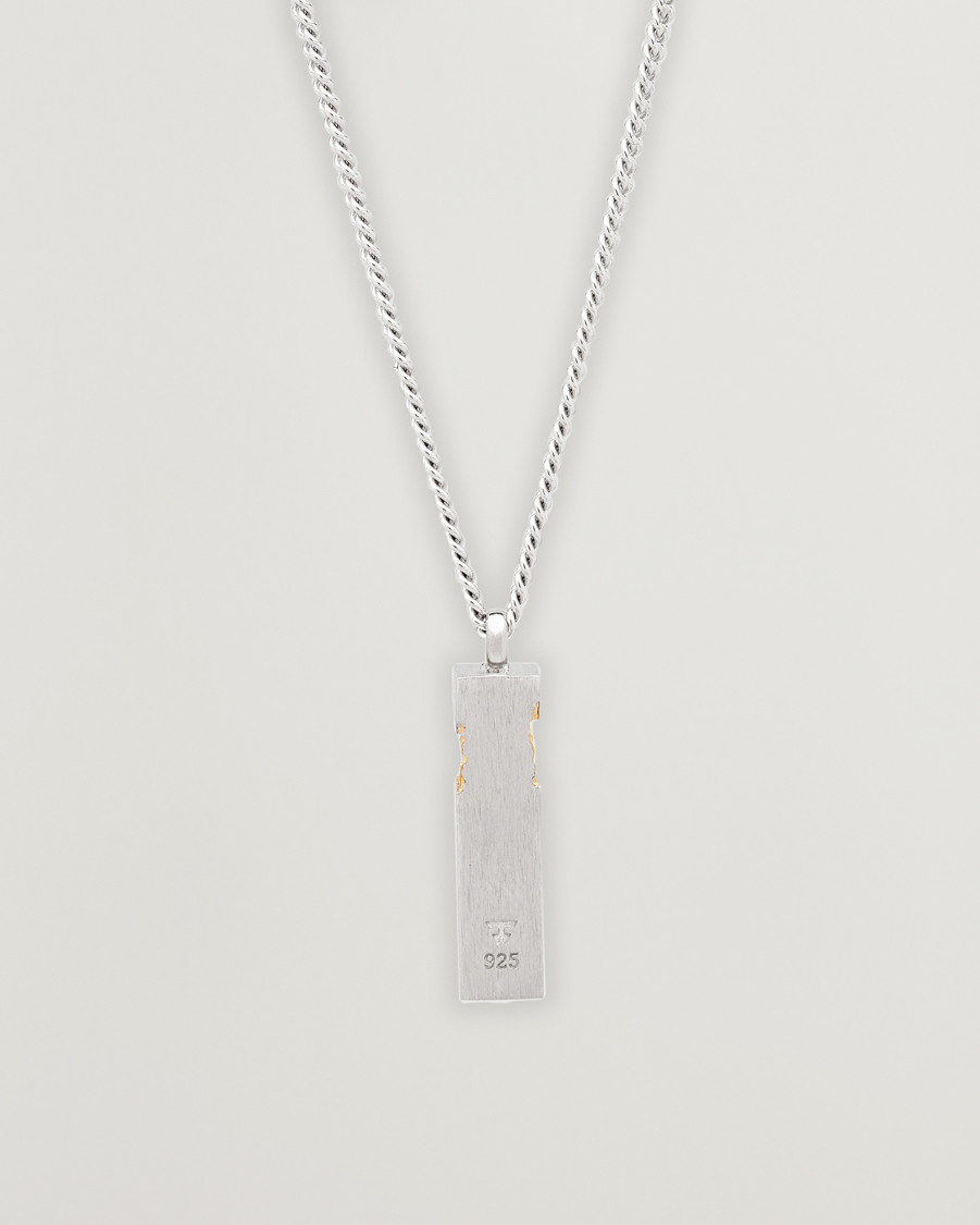 Herr | Tom Wood Mined Cube Pendant Necklace Silver | Tom Wood | Mined Cube Pendant Necklace Silver