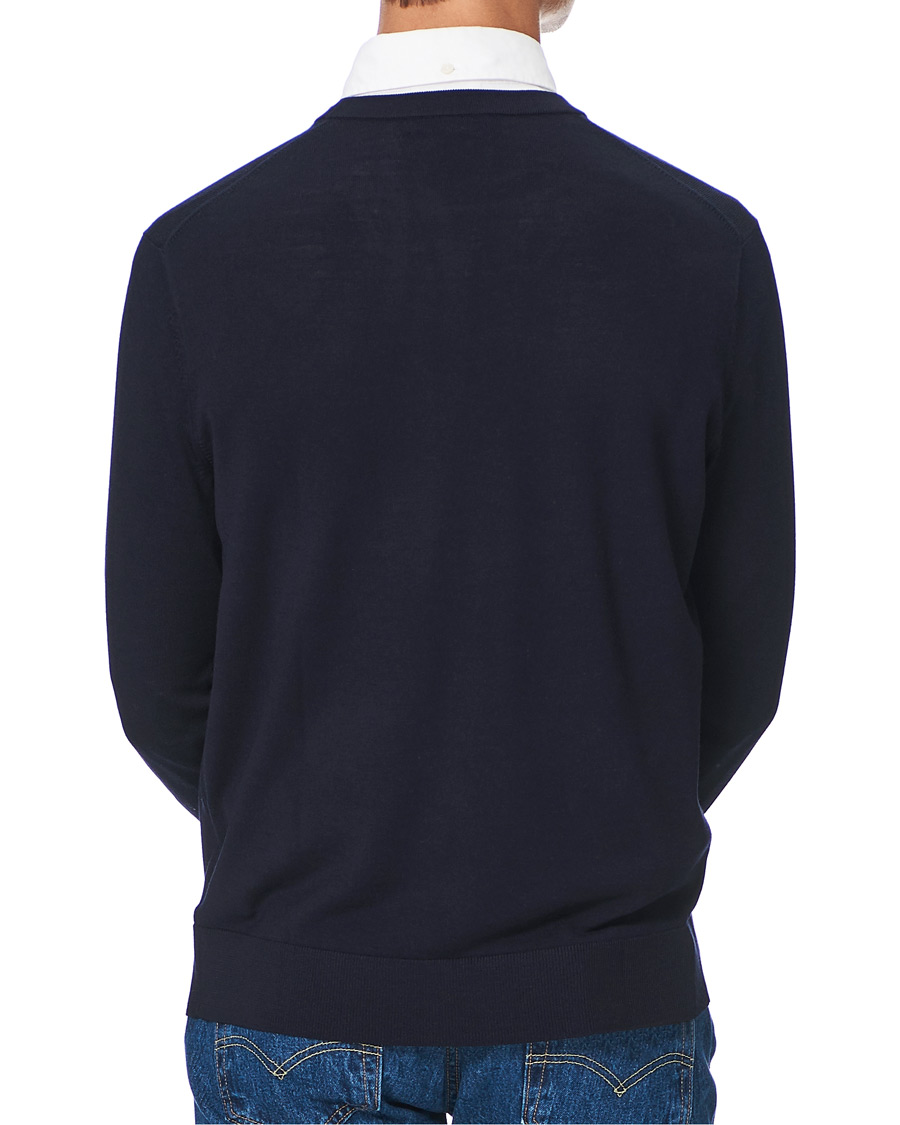 Herr | Tröjor | Brooks Brothers | Washable Merino Wool Crew Neck Navy