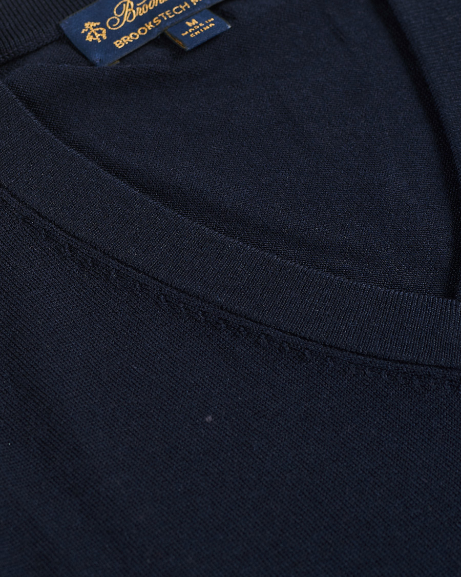 Herr | Tröjor | Brooks Brothers | Washable Merino Wool V-Neck Navy