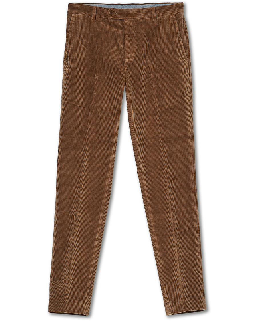 Herr | Byxor | Brooks Brothers | Milano Fit Corduroy Trousers Camel