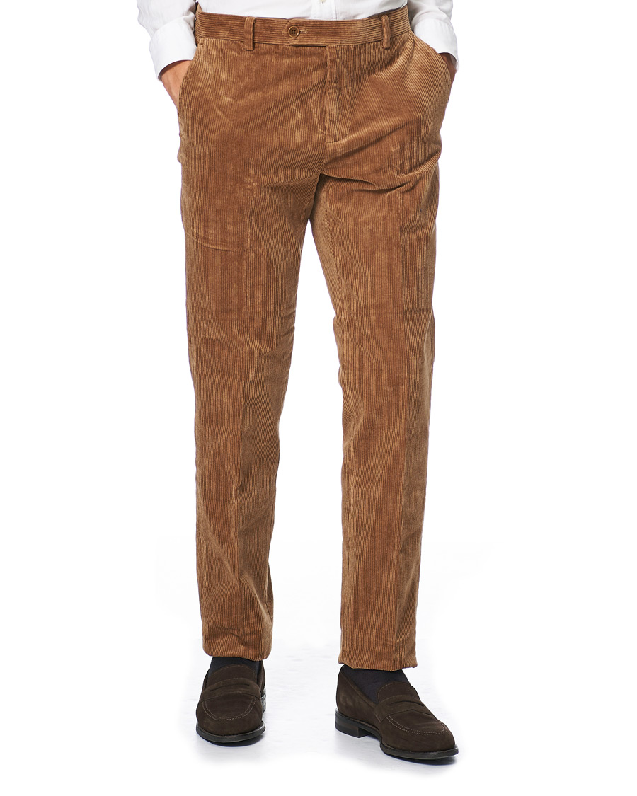 Herr | Byxor | Brooks Brothers | Milano Fit Corduroy Trousers Camel