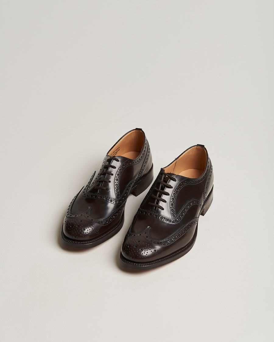 Herr | Best of British | Church\'s | Burwood Polished Binder Brogue Light Ebony