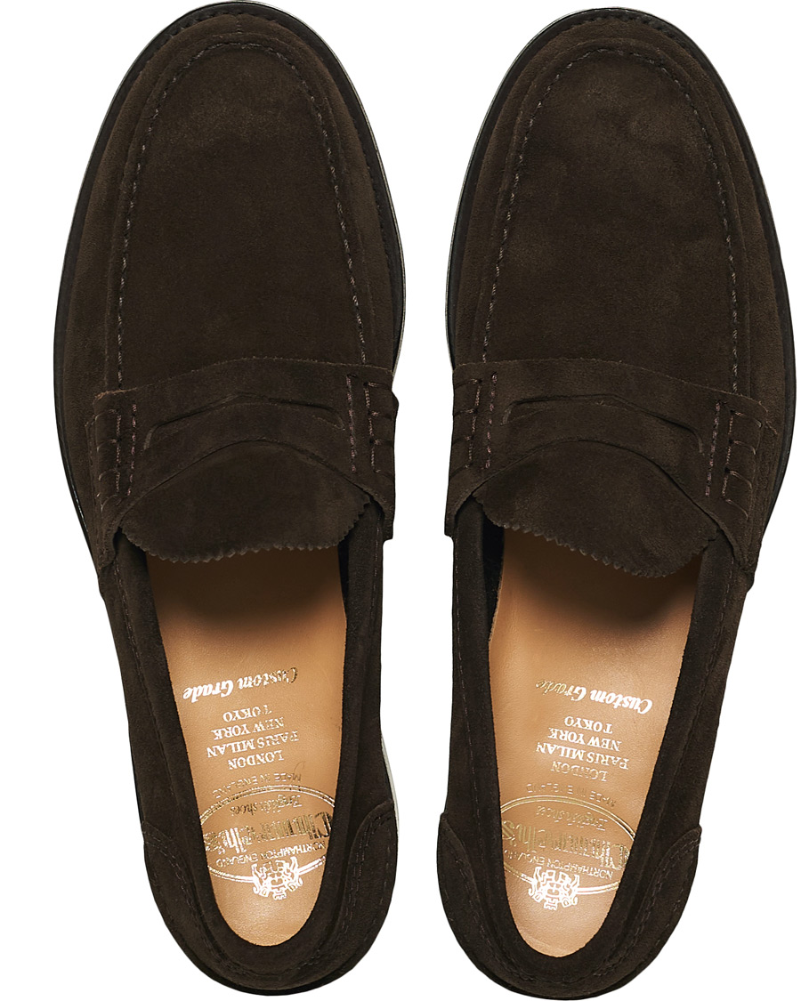 Herr | Church's Pembrey Suede Penny Loafers Dark Brown | Church's | Pembrey Suede Penny Loafers Dark Brown