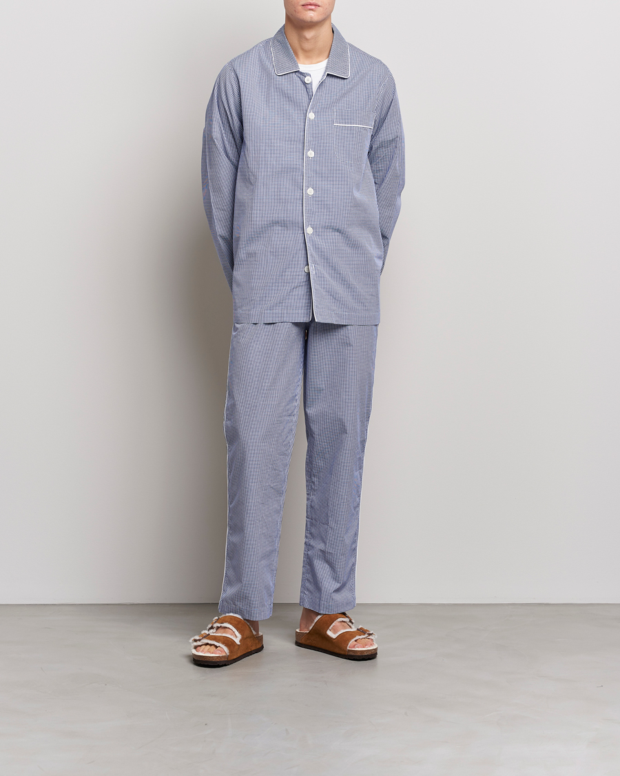 Herr | Pyjamas & Morgonrockar | Nufferton | Alf Checked Pyjama Set Blue/White