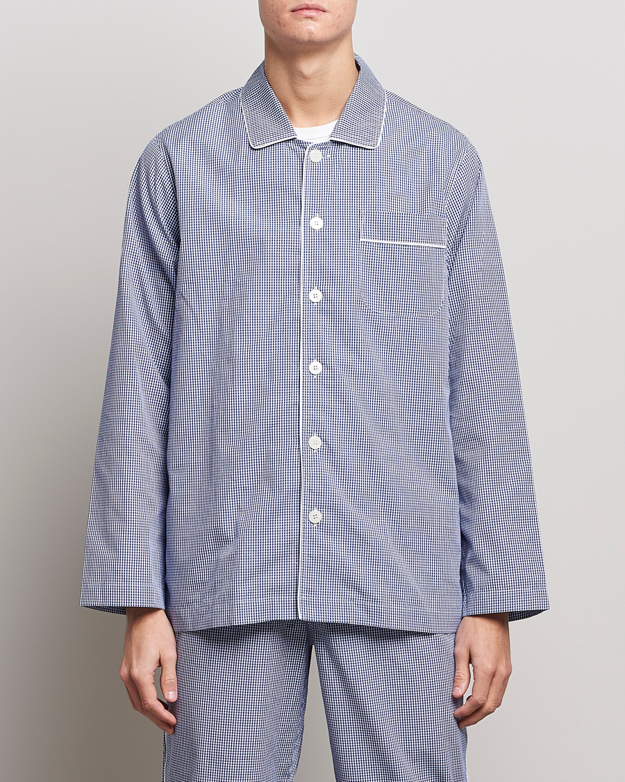 Herr | Pyjamasset | Nufferton | Alf Checked Pyjama Set Blue/White