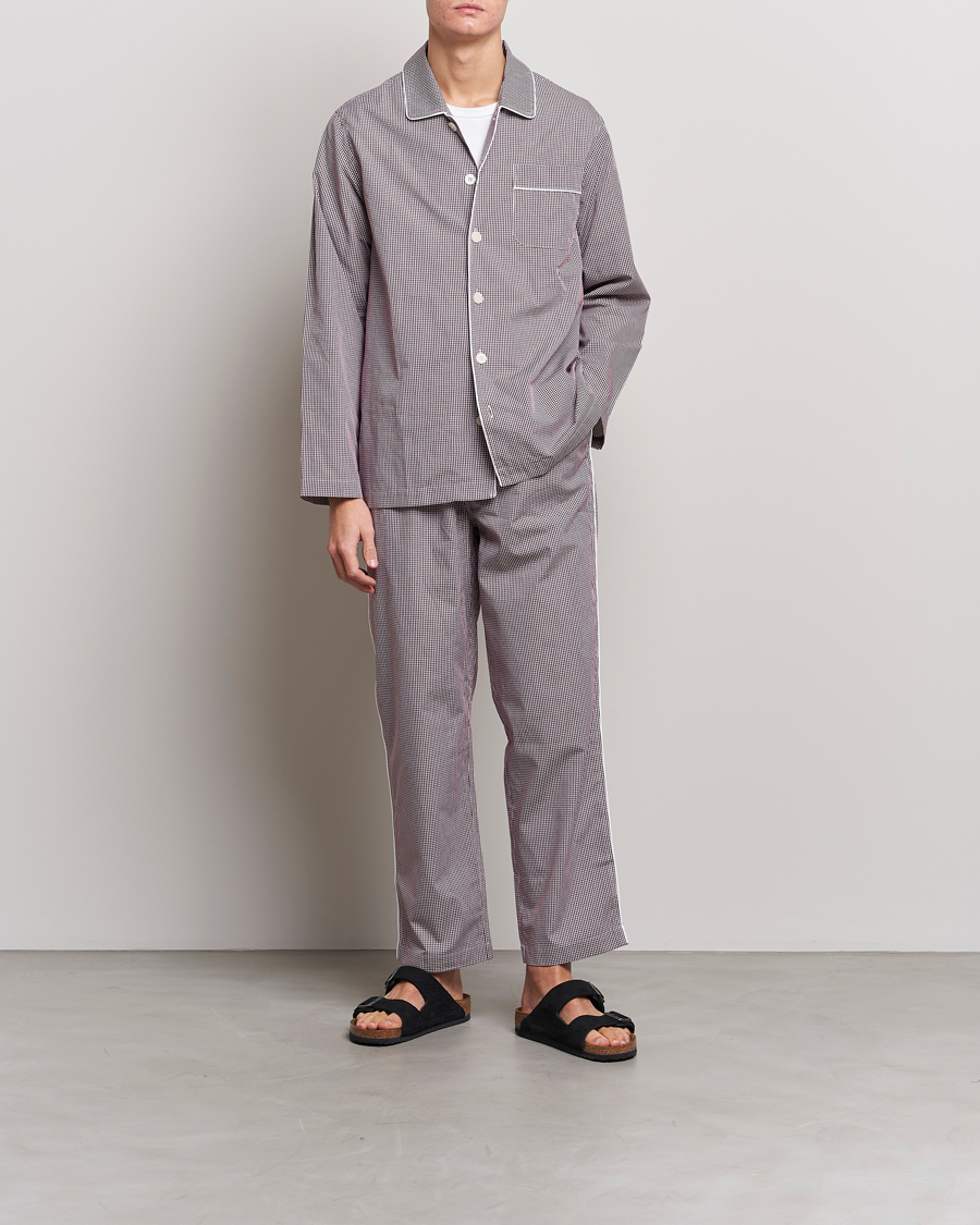 Herr | Pyjamas | Nufferton | Alf Checked Pyjama Set Brown/White