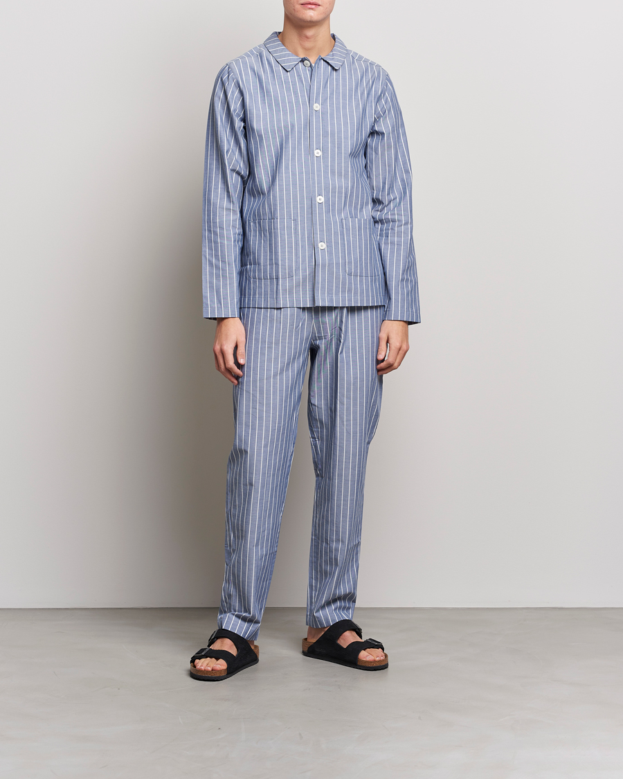Herr | Pyjamas | Nufferton | Uno Mini Stripe Pyjama Set Navy/White