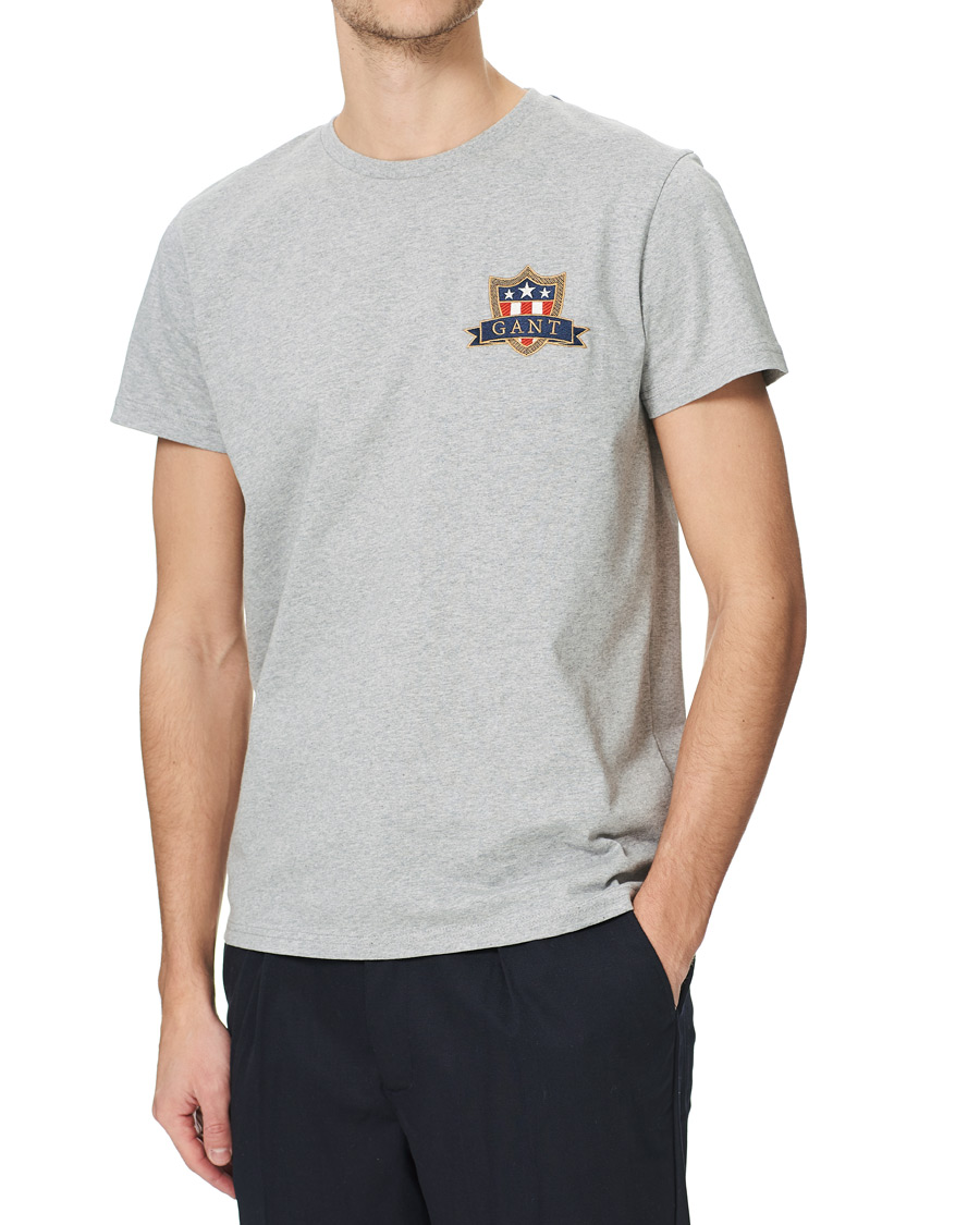 Herr | T-Shirts | GANT | Banner Shield Tee Grey Melange