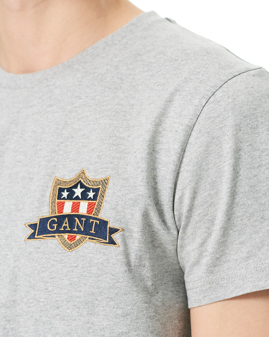 Herr | T-Shirts | GANT | Banner Shield Tee Grey Melange