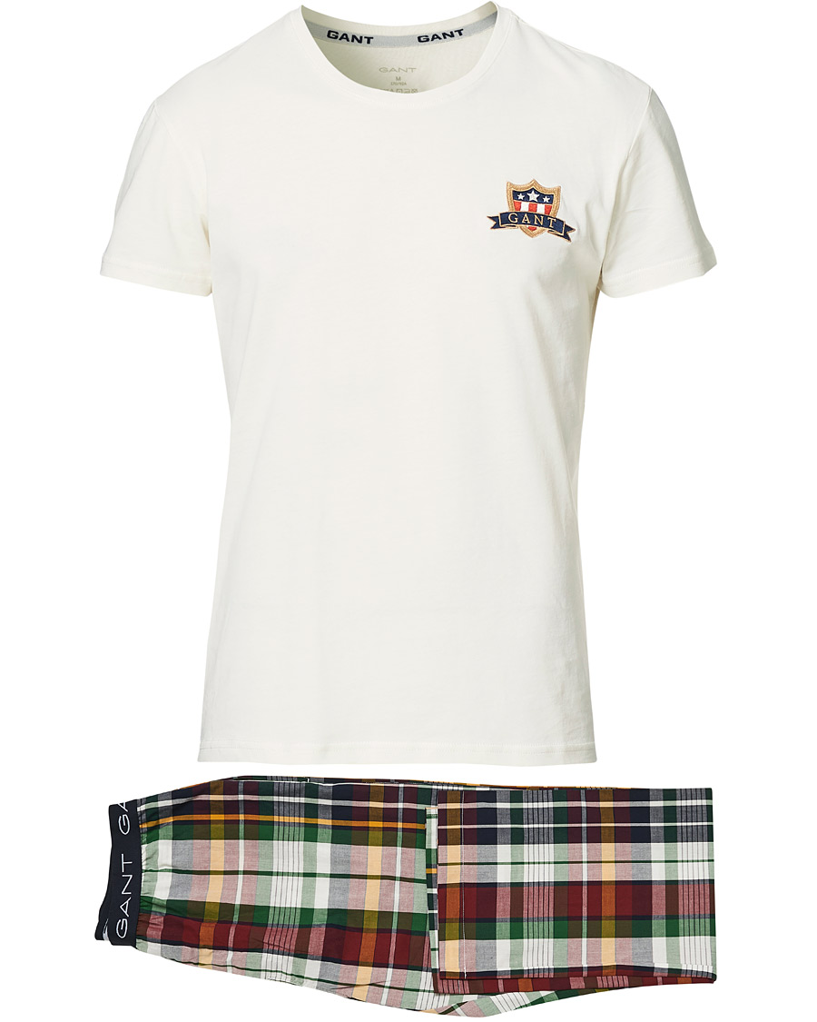 Herr | Pyjamas & Morgonrockar | GANT | Tartan Flannel Pyjama Set Evening Blue