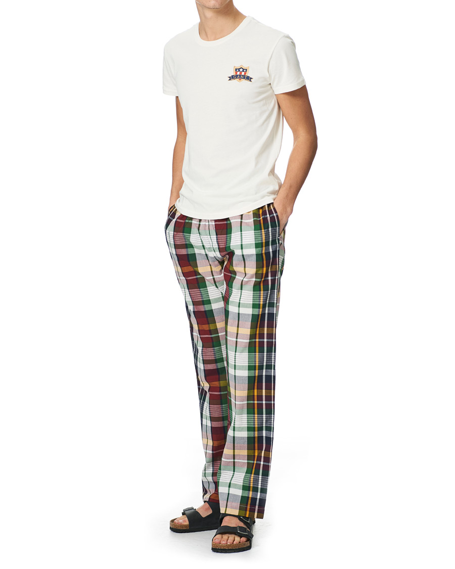 Herr | Pyjamas & Morgonrockar | GANT | Tartan Flannel Pyjama Set Evening Blue