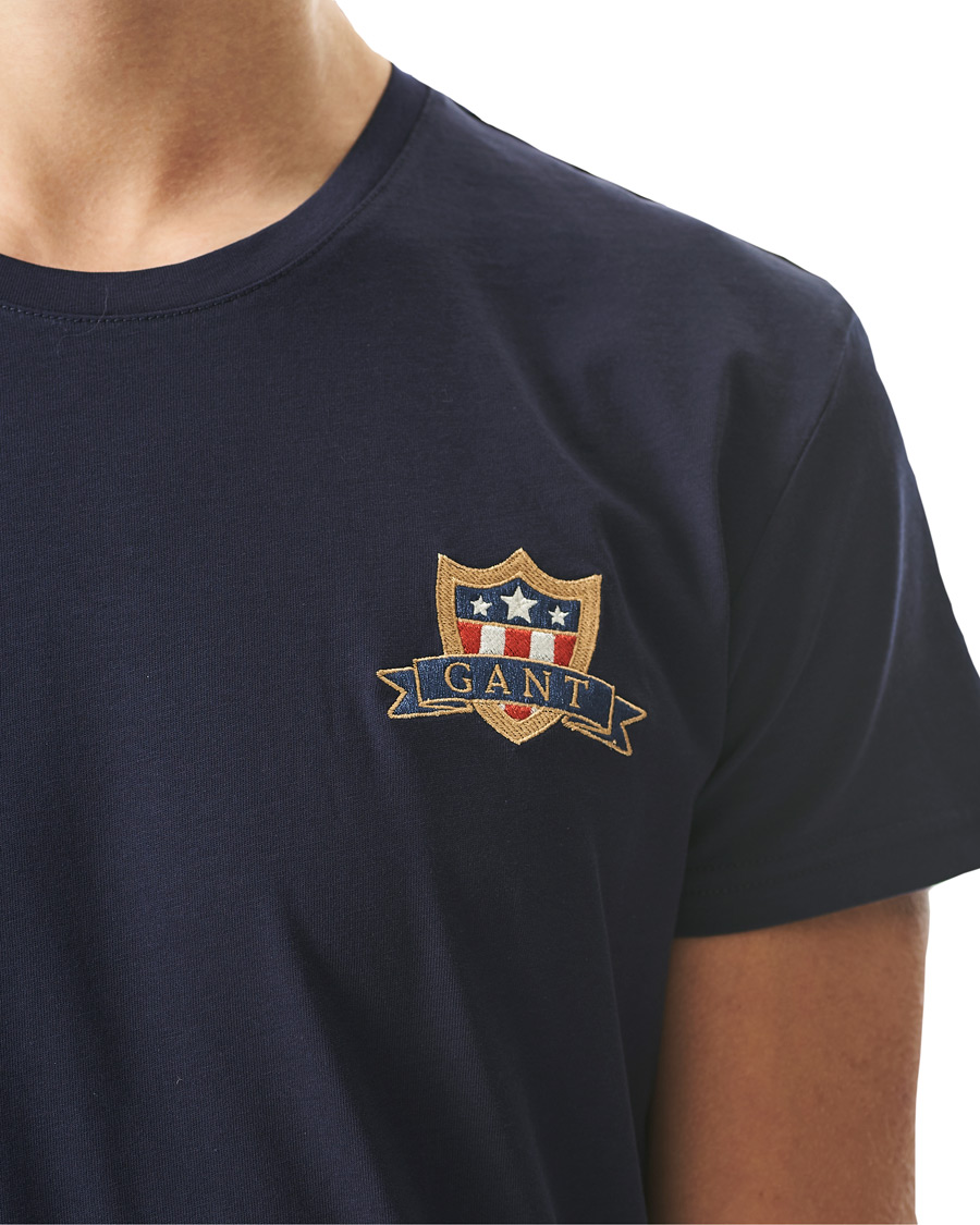 Herr | Pyjamas & Morgonrockar | GANT | Tartan Flannel T-shirt Pyjama Set Evening Blue