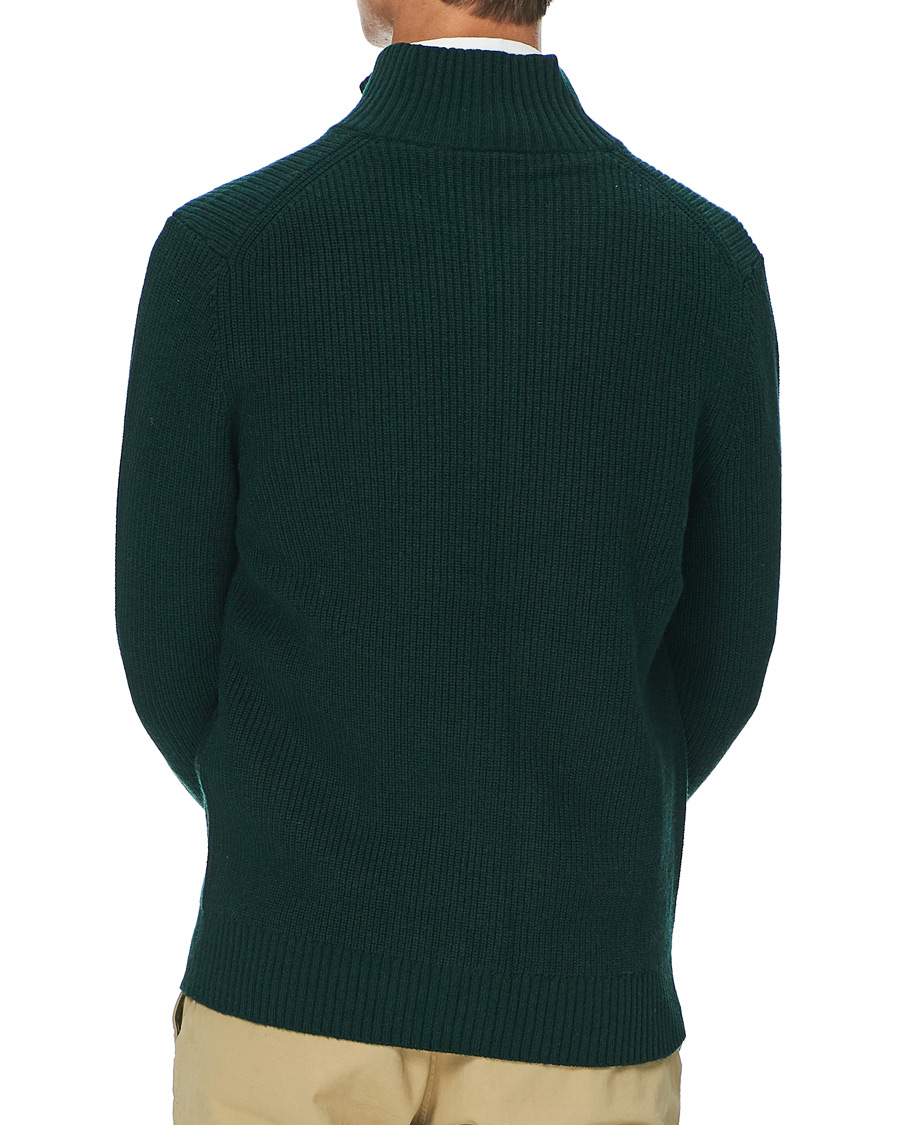 Herr | Tröjor | Lyle & Scott | Knitted RIB Zip Through Cardigan Dark Green