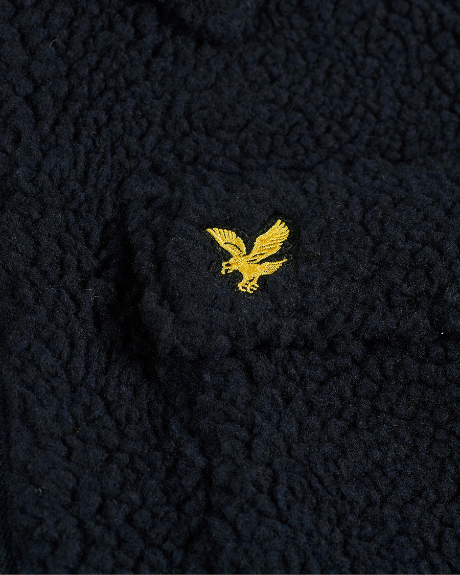 Herr | Jackor | Lyle & Scott | Collared Pile Jacket Dark Navy