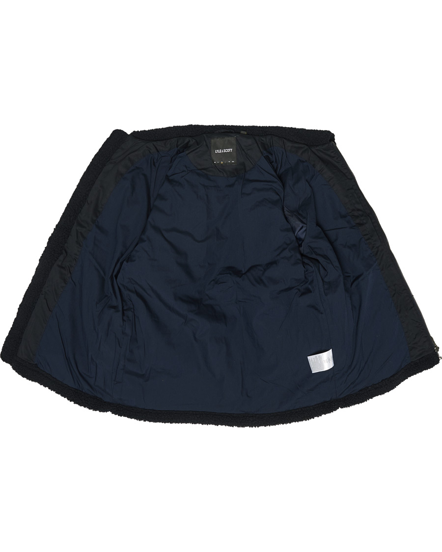 Herr | Jackor | Lyle & Scott | Collared Pile Jacket Dark Navy