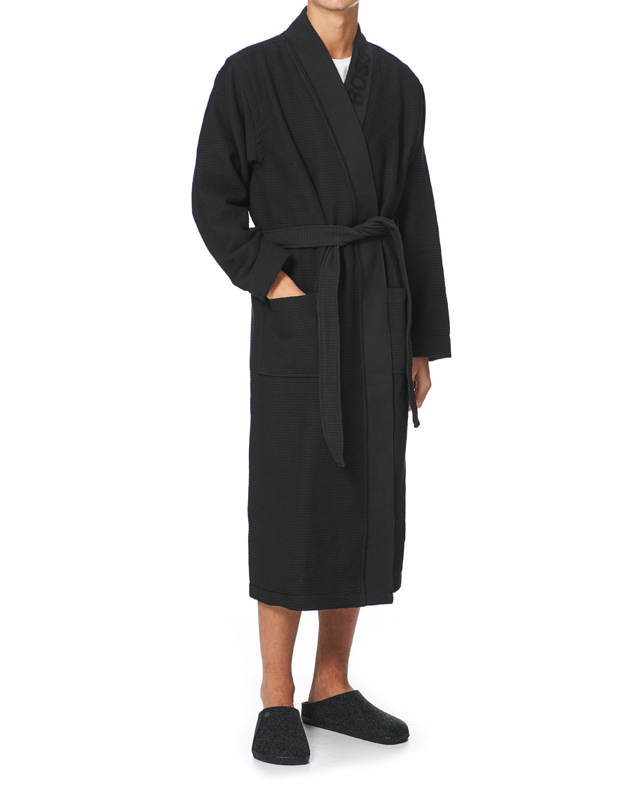 Herr | Pyjamas & Morgonrockar | BOSS BLACK | BOSS Waffle Kimono Black
