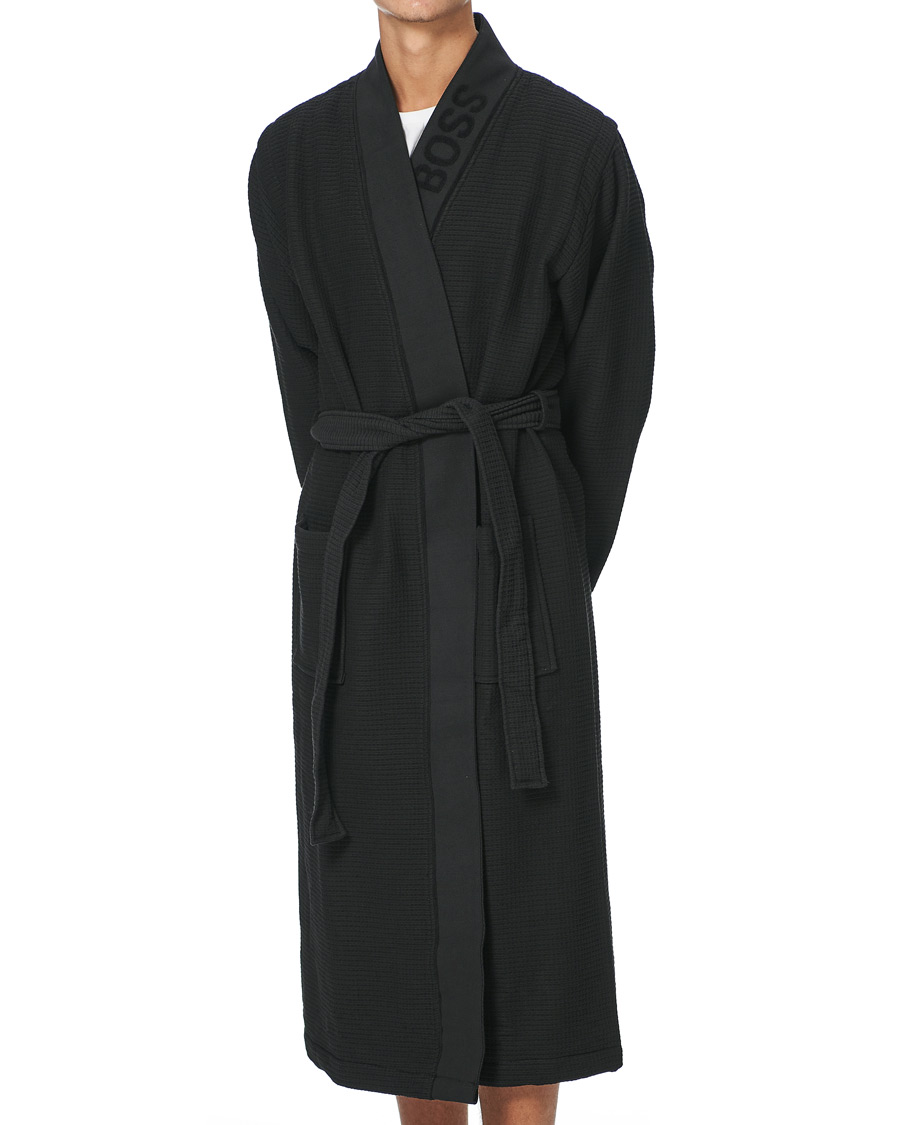 Herr | Pyjamas & Morgonrockar | BOSS BLACK | BOSS Waffle Kimono Black