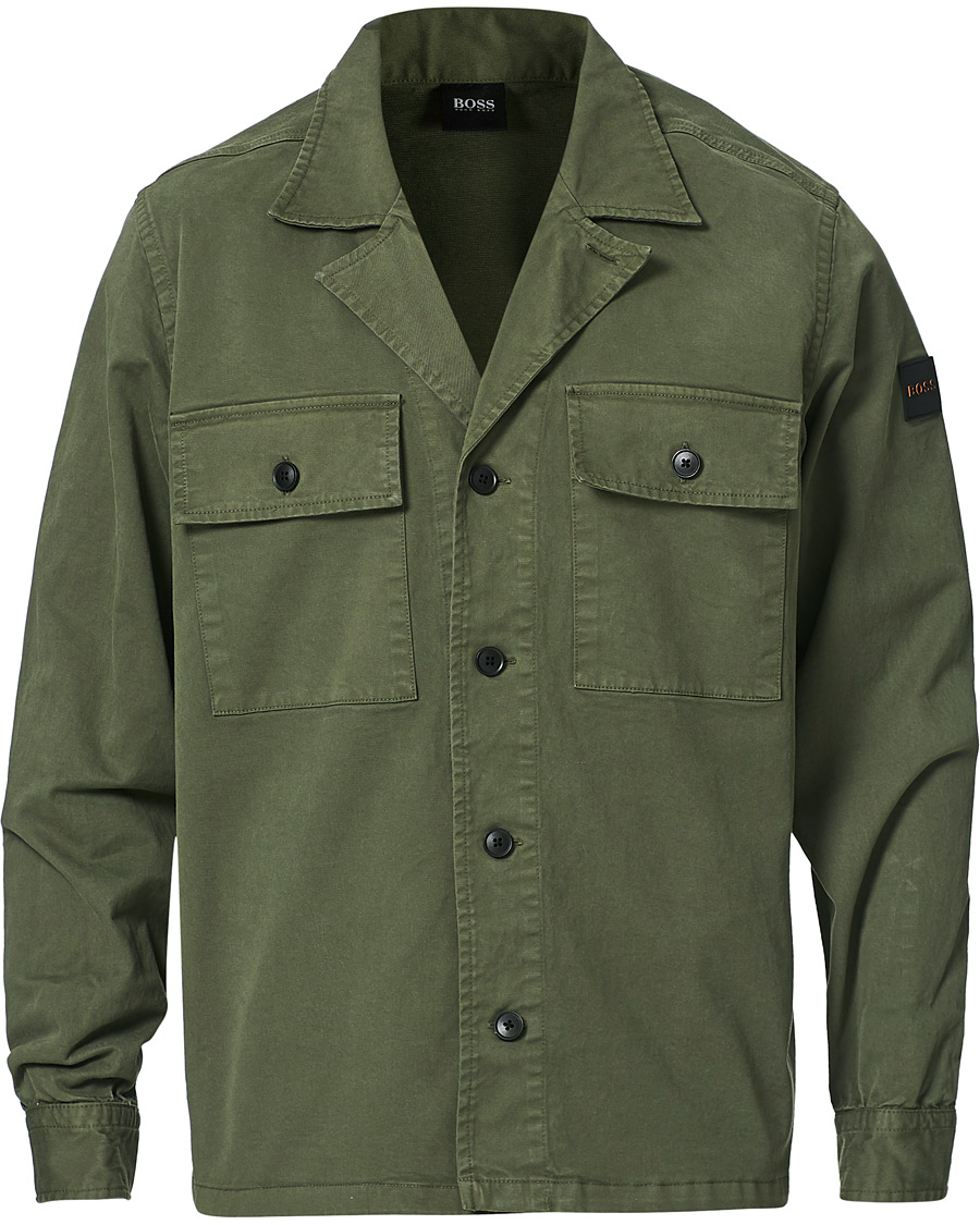 Herr | Skjortor | BOSS ORANGE | BOSS Casual Leasy Pocket Overshirt Open Green