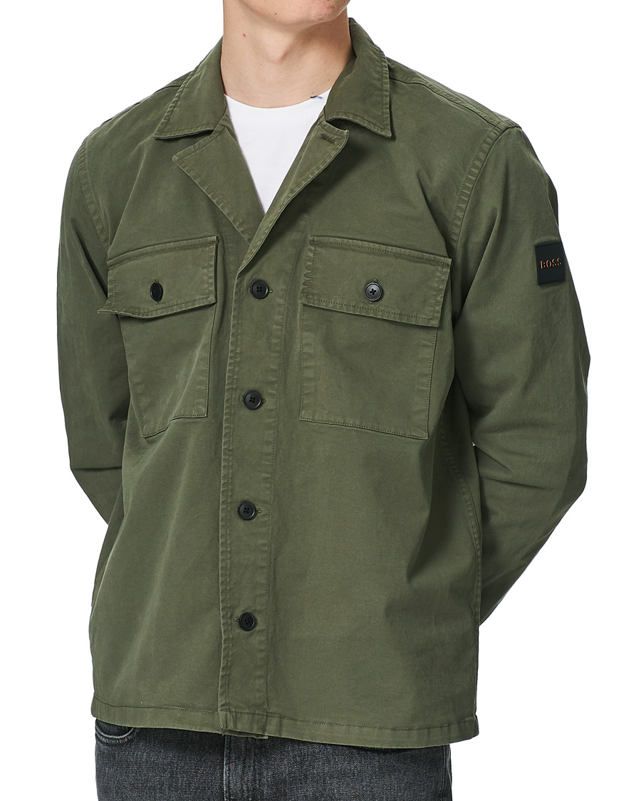 Herr | Skjortor | BOSS ORANGE | BOSS Casual Leasy Pocket Overshirt Open Green