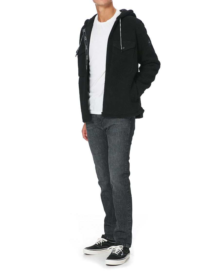 Herr | Tröjor | BOSS ORANGE | BOSS Casual Lovel Teddy Full Zip Hoodie Black