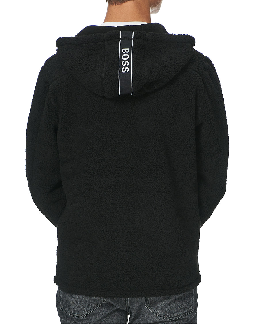 Herr | Tröjor | BOSS ORANGE | BOSS Casual Lovel Teddy Full Zip Hoodie Black