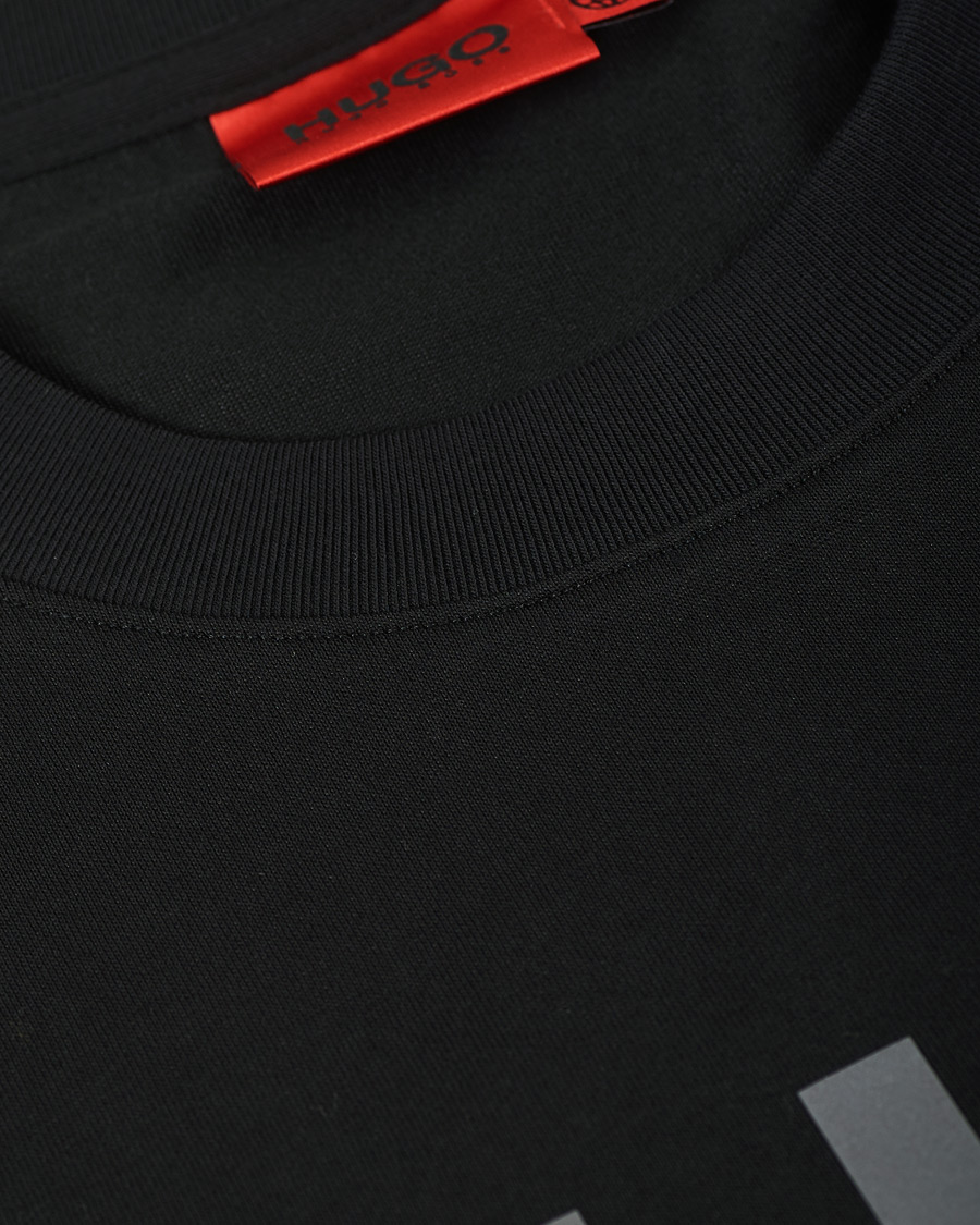 Herr | T-Shirts | HUGO | Denghis Glossy Logo Crew Neck Tee Black