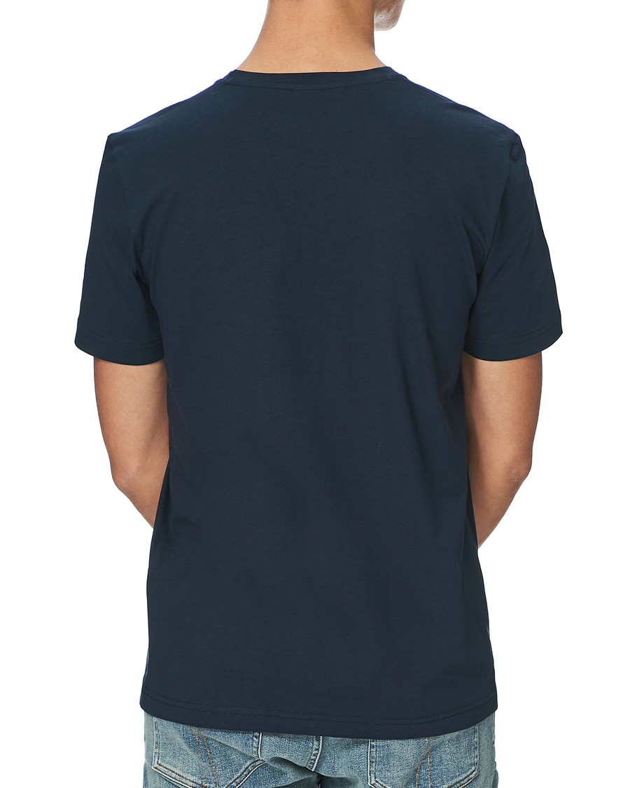Herr | T-Shirts | BOSS GREEN | BOSS Athleisure Velour Logo Crew Neck Tee Navy