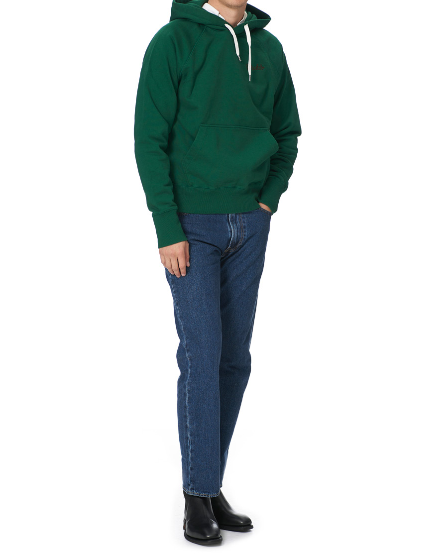 Herr | Tröjor | Drake's | Hooded Cotton Sweatshirt Green
