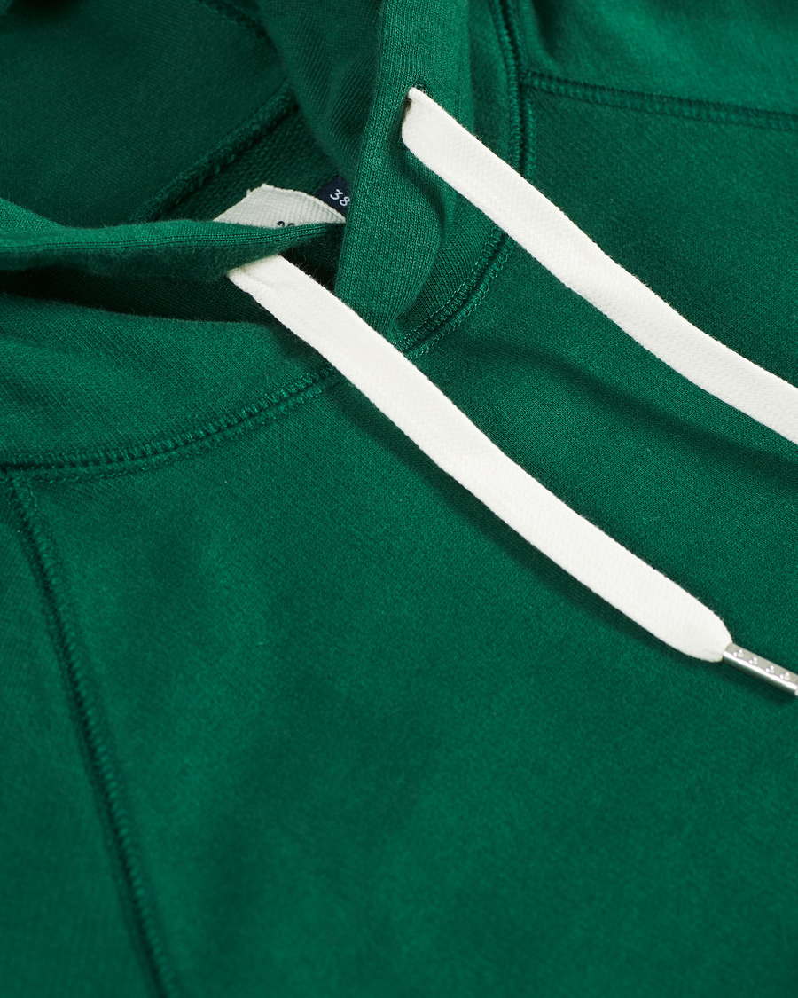 Herr | Tröjor | Drake's | Hooded Cotton Sweatshirt Green
