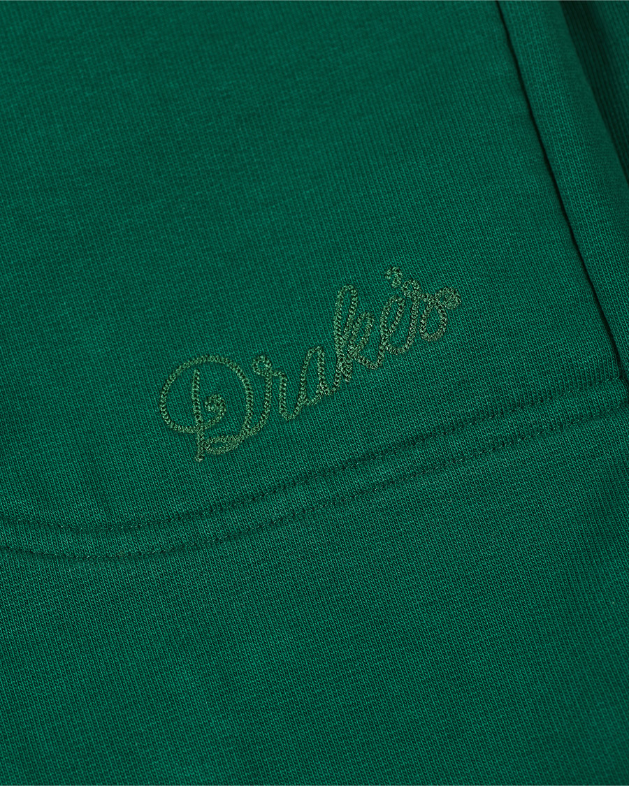Herr | Byxor | Drake's | Cotton Jogging Bottoms Green
