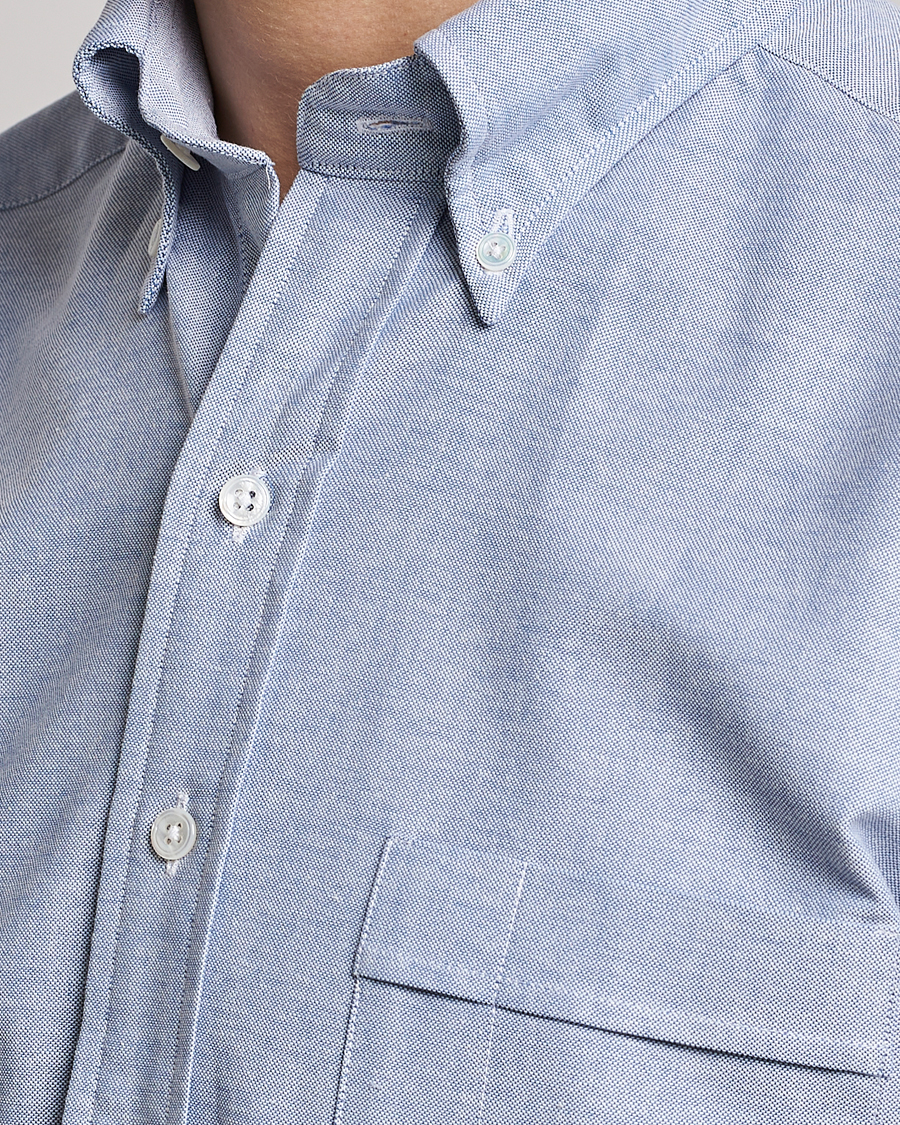 Herr | Skjortor | Drake's | Button Down Oxford Shirt Blue