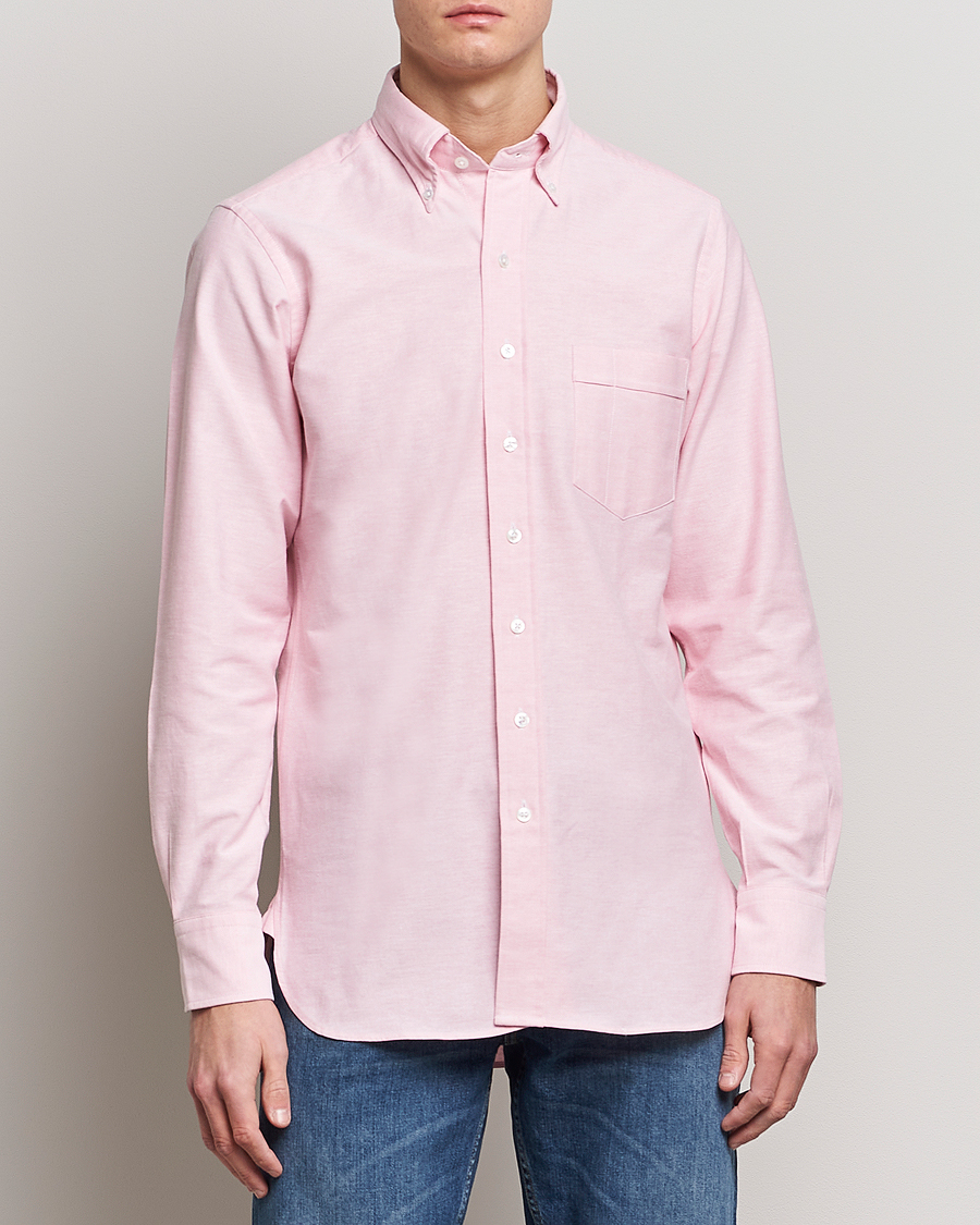 Herr |  | Drake's | Button Down Oxford Shirt Pink