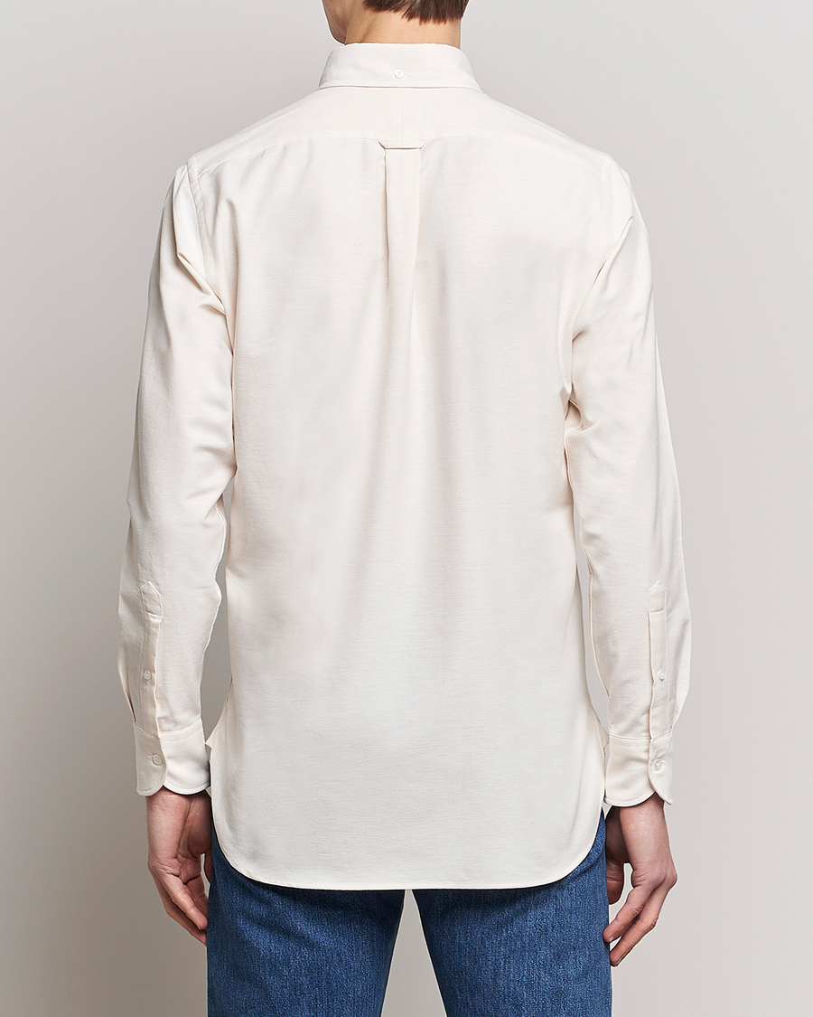 Herr | Skjortor | Drake's | Button Down Oxford Shirt Cream