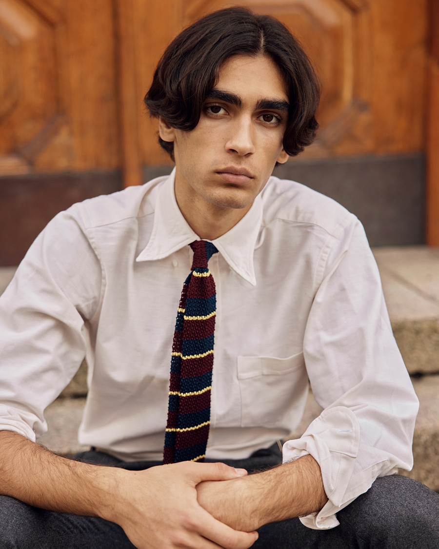 Herr | Skjortor | Drake's | Button Down Oxford Shirt Cream