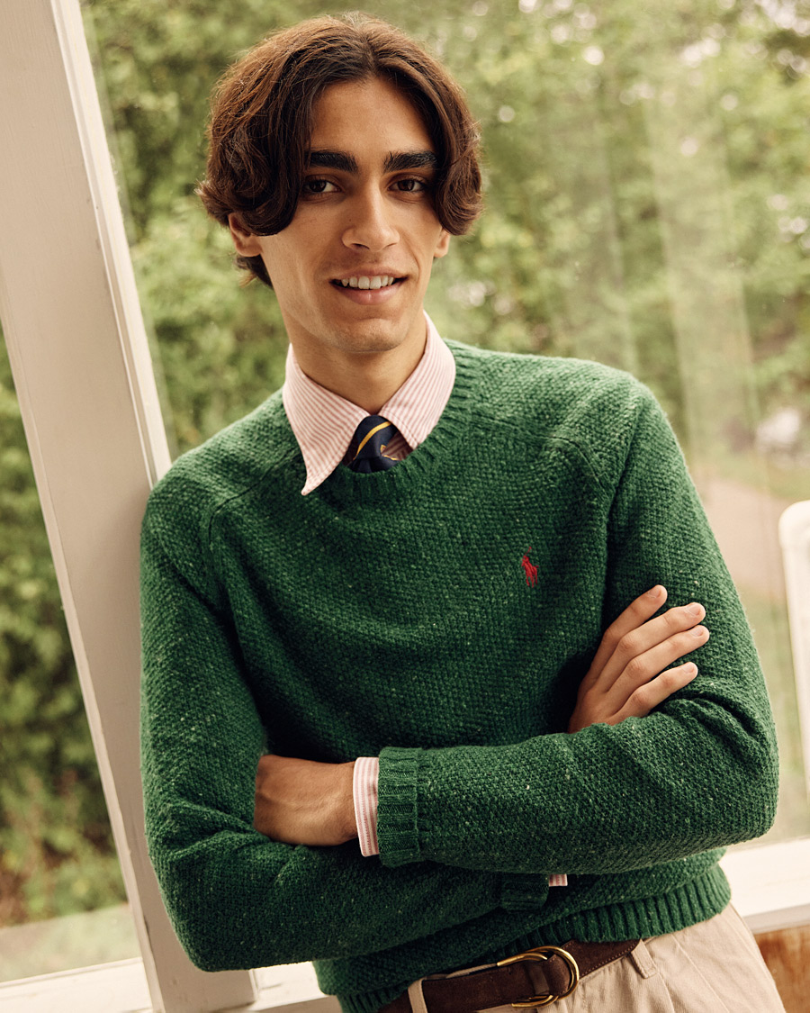 Herr | Skjortor | Drake's | Striped Button Down Oxford Shirt White/Red
