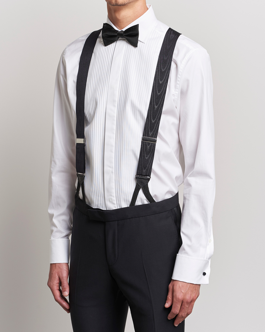 Herr | Albert Thurston Moiré Braces 40mm Black | Albert Thurston | Moiré Braces 40mm Black