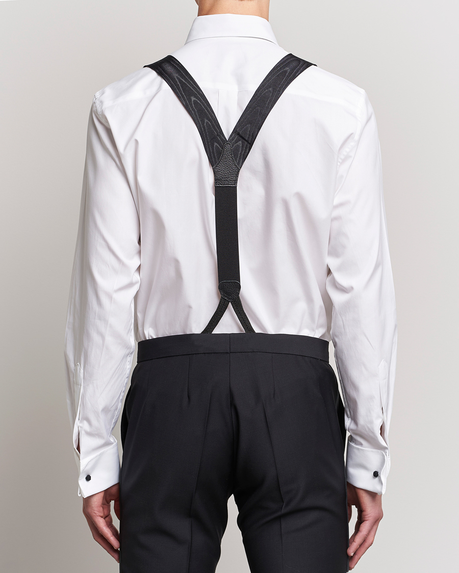 Herr | Albert Thurston Moiré Braces 40mm Black | Albert Thurston | Moiré Braces 40mm Black