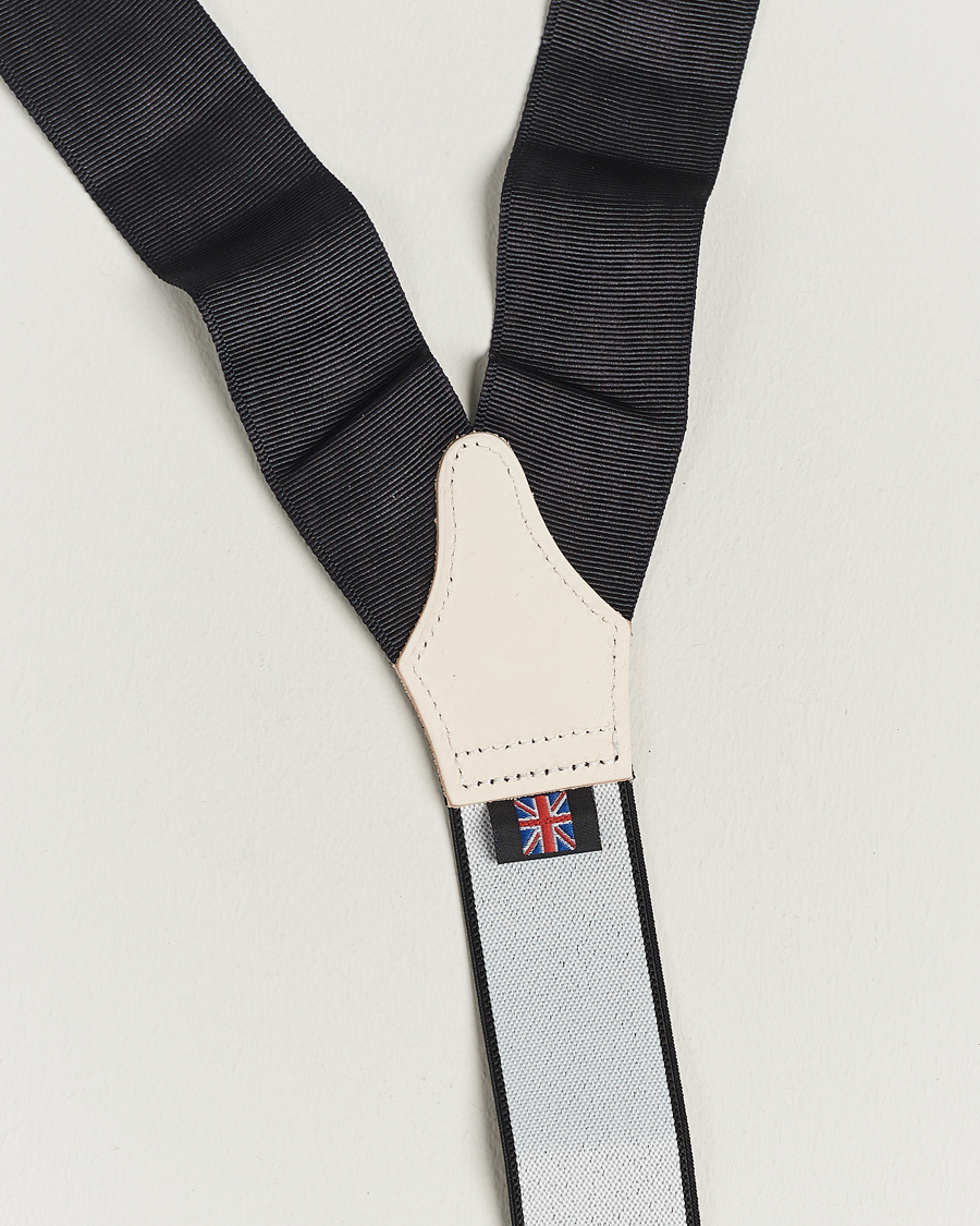 Herr | Albert Thurston Moiré Braces 40mm Black | Albert Thurston | Moiré Braces 40mm Black