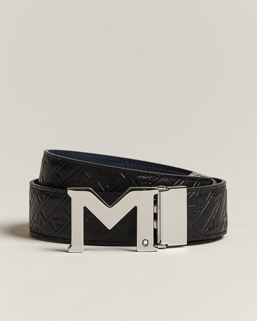 Herr | Montblanc Reversible Belt 35mm Ultra Black/Blue | Montblanc | Reversible Belt 35mm Ultra Black/Blue