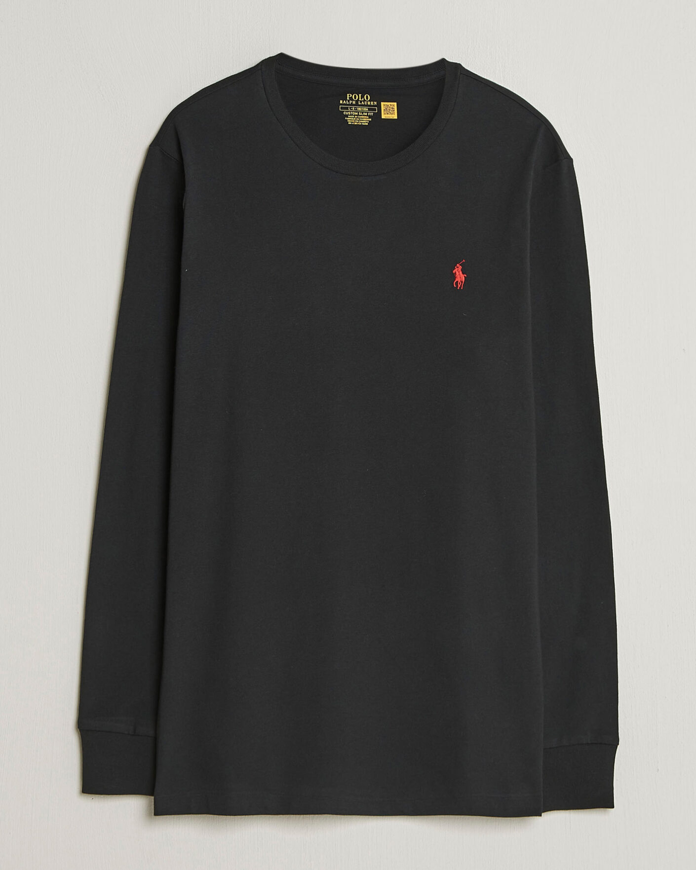 Herr | T-Shirts | Polo Ralph Lauren | Long Sleeve Crew Neck Tee Polo Black
