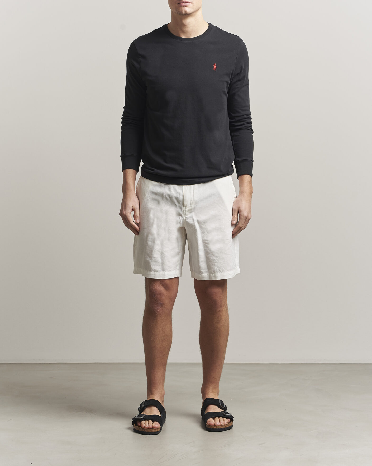 Herr | T-Shirts | Polo Ralph Lauren | Long Sleeve Crew Neck Tee Polo Black