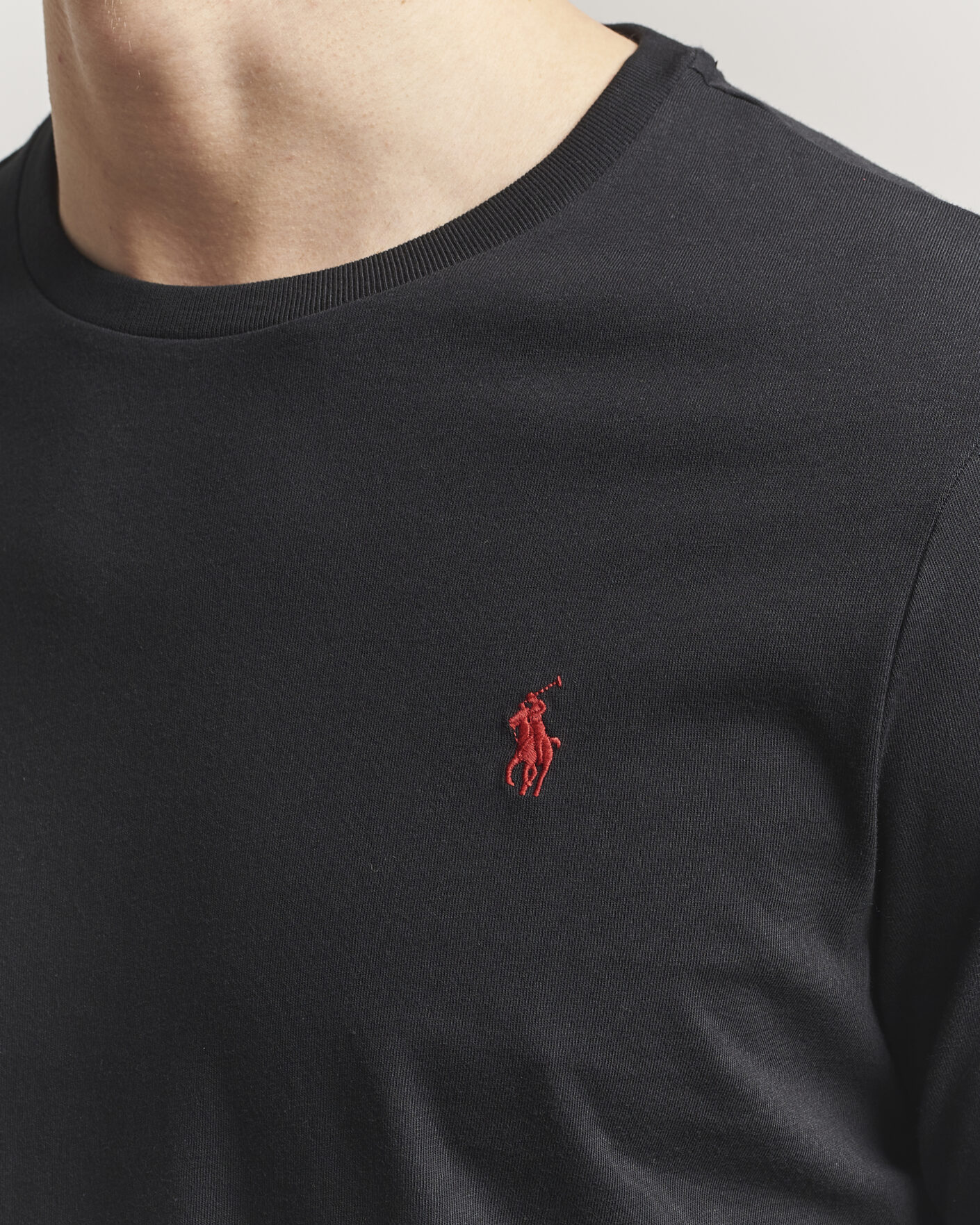 Herr | T-Shirts | Polo Ralph Lauren | Long Sleeve Crew Neck Tee Polo Black