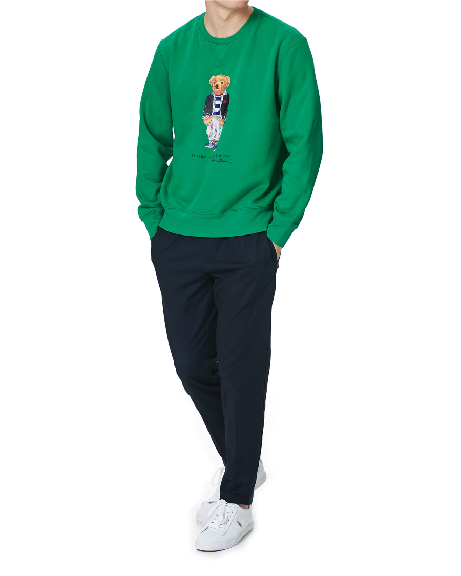 Herr | Tröjor | Polo Ralph Lauren | Printed Ivy Bear Fleece Sweatshirt Cruise Green