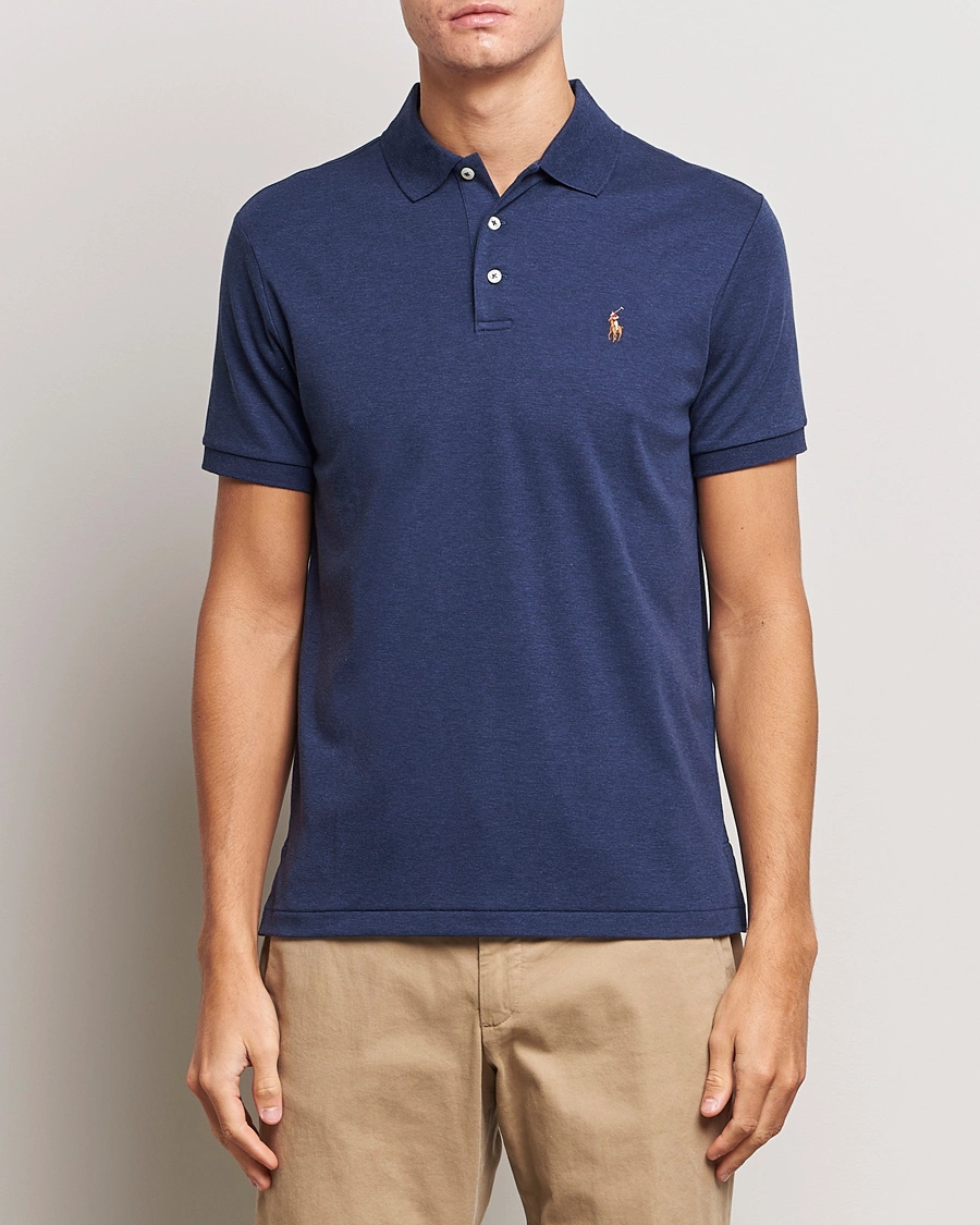 Herr | Senast inkommet | Polo Ralph Lauren | Luxury Pima Cotton Polo Spring Navy Heather