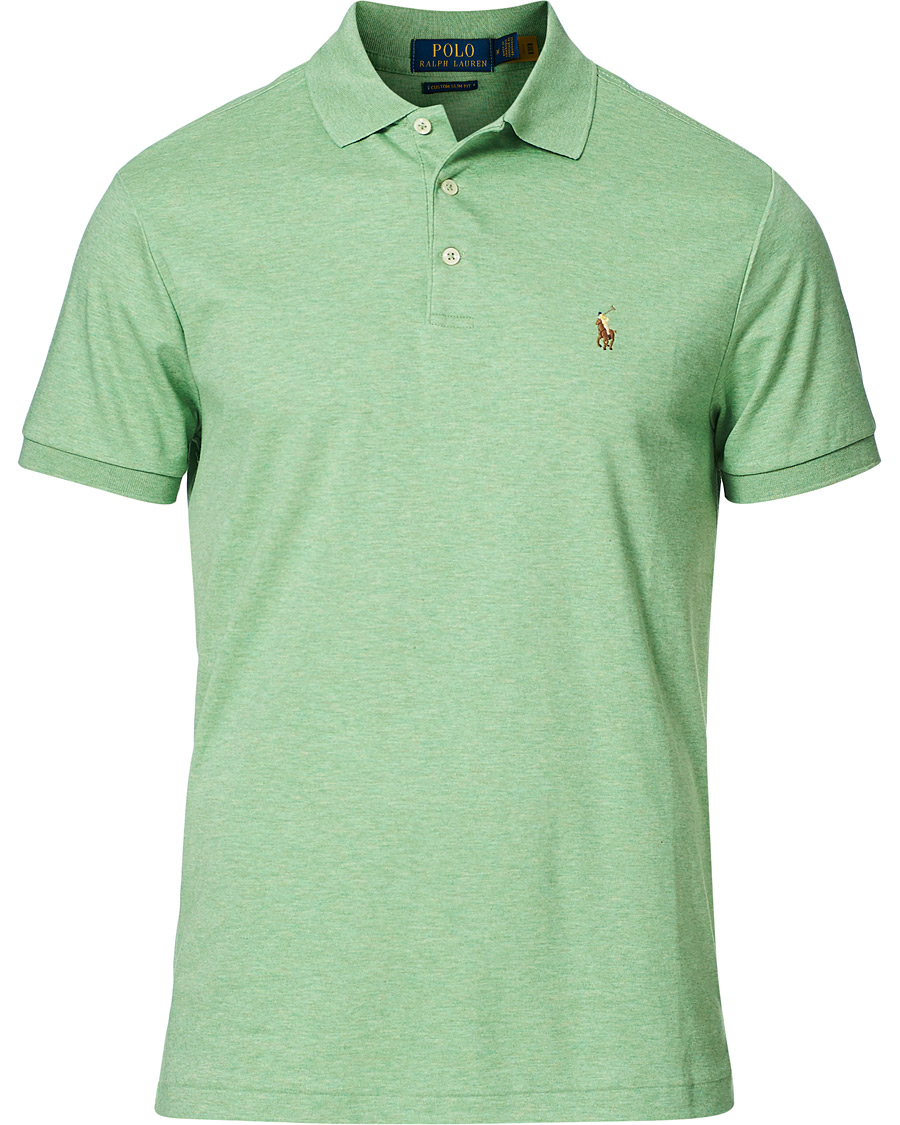 Herr | Pikéer | Polo Ralph Lauren | Luxury Pima Cotton Polo Outback Green Heather