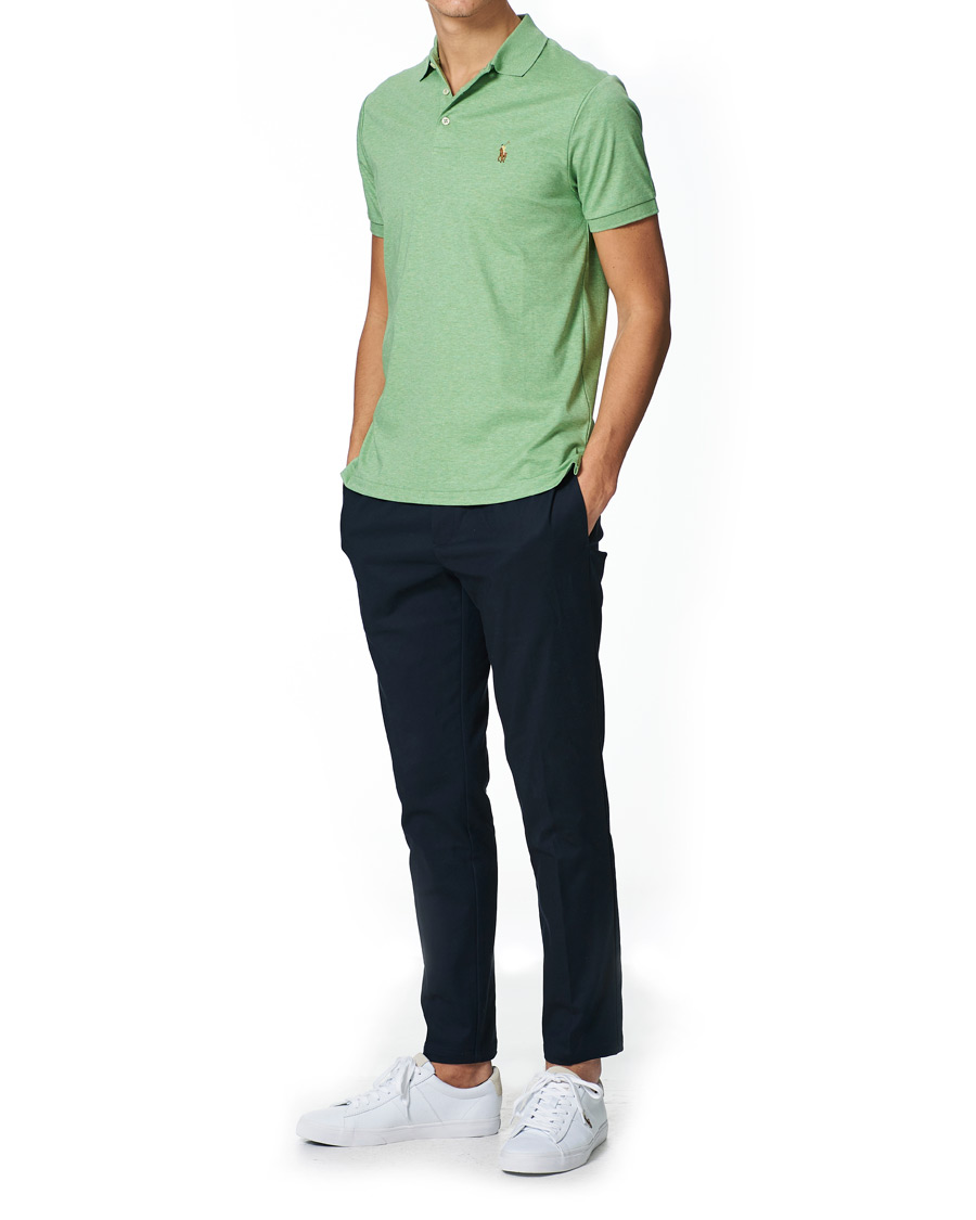 Herr | Pikéer | Polo Ralph Lauren | Luxury Pima Cotton Polo Outback Green Heather
